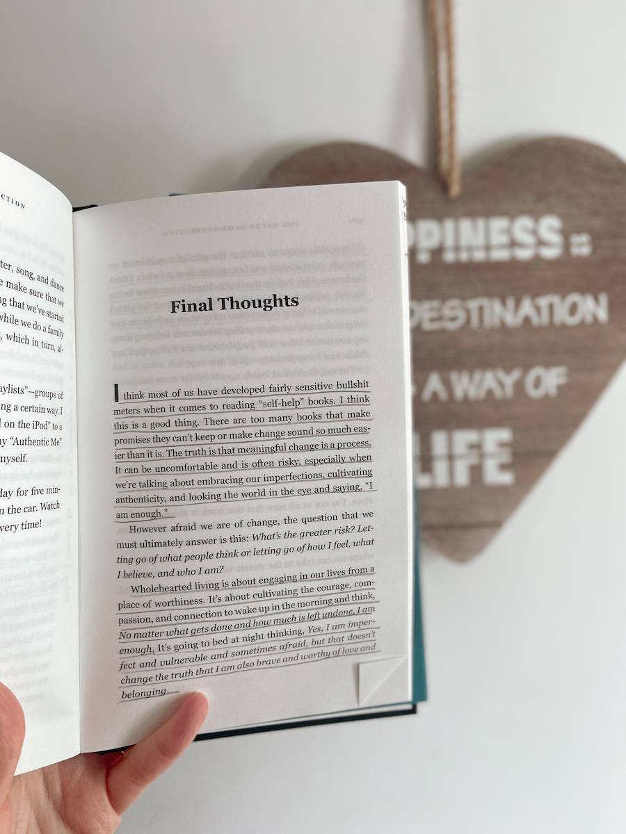 Takeaways from Brené Brown's book, The Gifts of Imperfection : r/Journaling