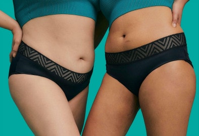 THINX Hiphugger Period Underwear for Women, FSA HSA Approved Feminine Care, Menstrual  Underwear Holds 5 Tampons